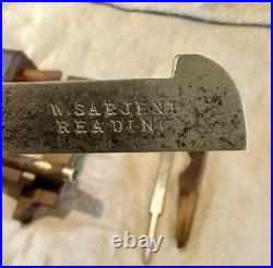 VERY Rare Antique W. Sargent of Reading Plow Plane 2 Cutters Brass Fittings, EXC VERY Rare Antique W. Sargent of Reading Plow Plane 2 Cutters Brass Fittings, EXC