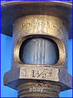 VERY Rare POWELLPOINTER Oiler # 1 1/2 Hit & Miss Gas, or steam Engine 3/8 thread