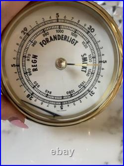 VERY Rare VTG Danish Brass Mariner Barometer made in Germany Needs Repair