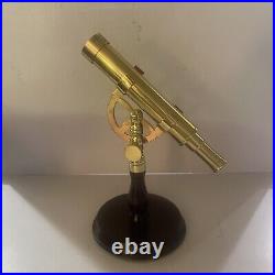 VINTAGE Barska Brass TeleScope with Stand As Pictured Very Rare