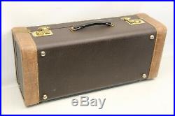 VINTAGE Very Rare OEM Bach Stradivarius Double Trumpet Case with key