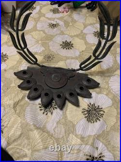 VTG JUDAICA JEWISH BRONZE BRASS MENORAH (Very RARE)