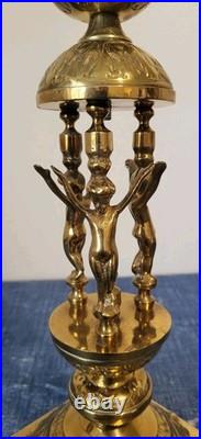VTG MCM ANTQ. Rare. Lawyers Scales Of Justice. 3 Cherub. 90% Brass. 46