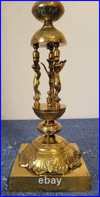 VTG MCM ANTQ. Rare. Lawyers Scales Of Justice. 3 Cherub. 90% Brass. 46