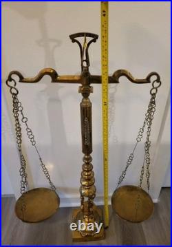 VTG MCM ANTQ. Rare. Lawyers Scales Of Justice. 3 Cherub. 90% Brass. 46