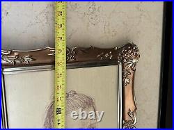 VTG Original Scach In Beautiful Brass Ornate Frame Very Rare