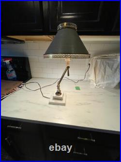 VTG PEE GEE Peg Adjustable Brass Marble Piano Bankers Desk Lamp VERY RARE read