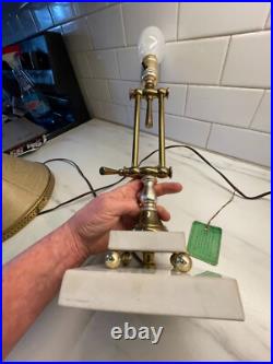 VTG PEE GEE Peg Adjustable Brass Marble Piano Bankers Desk Lamp VERY RARE read