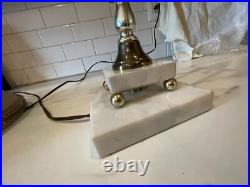 VTG PEE GEE Peg Adjustable Brass Marble Piano Bankers Desk Lamp VERY RARE read