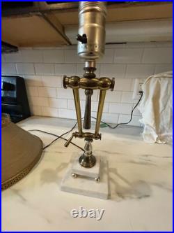 VTG PEE GEE Peg Adjustable Brass Marble Piano Bankers Desk Lamp VERY RARE read