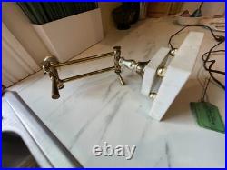 VTG PEE GEE Peg Adjustable Brass Marble Piano Bankers Desk Lamp VERY RARE read
