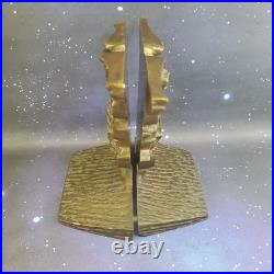 VTG USNA NAVY Class Of 1935 Brass Bookends WWII Military Eagle Tall Ship RARE
