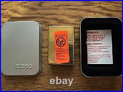 VTG VERY RARE 1997 LIMITED ZIPPO AQUARIUS ZODIAC BARRETT SMYTHE Brass & Unused