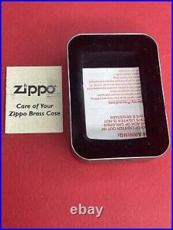 VTG VERY RARE 1997 LIMITED ZIPPO AQUARIUS ZODIAC BARRETT SMYTHE Brass & Unused