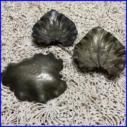 VTG Westinghouse Montevallo Solid Brass Rhubarb Leaf Very Rare 1940's set of 3