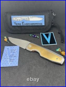 Vero Engineering Isotope Integral Knife/Brass Inlay/M390/Very Rare/FREE SHIPPING