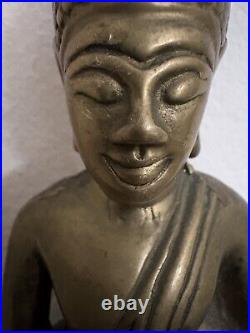 Very Fine Old Tibetan Or Chinese Brass Buddha Figure Rare 7.5