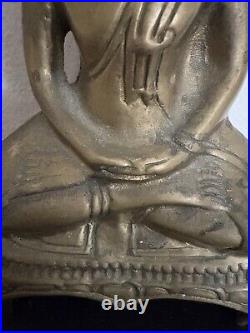 Very Fine Old Tibetan Or Chinese Brass Buddha Figure Rare 7.5