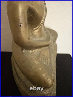 Very Fine Old Tibetan Or Chinese Brass Buddha Figure Rare 7.5