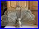 Very-Hard-To-FindRARE-VTG-brass-PINEAPPLE-peacock-fan-fireplace-screen-01-jajp