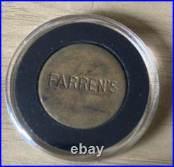 Very Nice & Rare FARRENS 21mm Brass Shanghai 10 Cent Trade Token Look & Bid Now