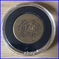 Very Nice & Rare FARRENS 21mm Brass Shanghai 10 Cent Trade Token Look & Bid Now