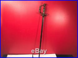 Very Old 34 Rare Antique 18th Century Sword w Horse Drawn Soldier Brass Handle