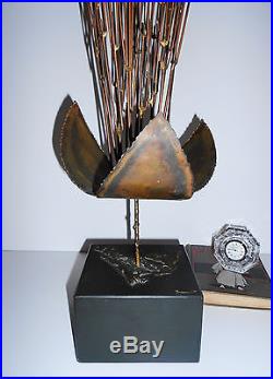 Very Old Rare C. Jere Abstract Flower Atomic Style 33 Tall Table Sculpture