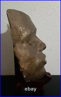 Very Old Rare Hammered Brass Death Mask & Free Haunted Antiques book