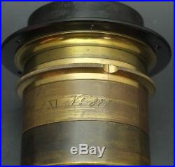 Very RARE! Antique Dagor Type Brass Lens G. Heyde 550mm F6.8 ULF wet plate