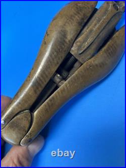 Very RARE Antique Solid Brass Or Bronze Shoe Cobbler, Stretcher