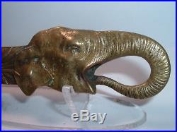 Very RARE Antique Victorian Brass/ Bronze Figural ELEPHANT Cigar Cutter