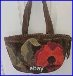 Very RARE Coach Poppy For Peace Suede Shoulder Bag- Style 9528- Great Condition