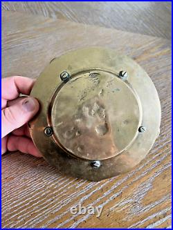 Very RARE Find! Vintage Solid Brass Ships Ashtray Was Designed For Rough Seas