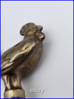 Very RARE HTF Genuine Staub Chicken Rooster Limited Brass Dutch Oven Knob