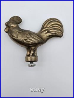 Very RARE HTF Genuine Staub Chicken Rooster Limited Brass Dutch Oven Knob