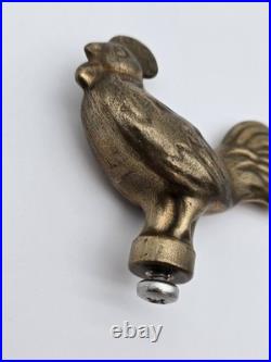 Very RARE HTF Genuine Staub Chicken Rooster Limited Brass Dutch Oven Knob