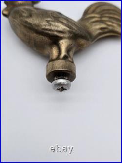 Very RARE HTF Genuine Staub Chicken Rooster Limited Brass Dutch Oven Knob