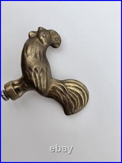 Very RARE HTF Genuine Staub Chicken Rooster Limited Brass Dutch Oven Knob