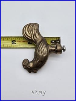 Very RARE HTF Genuine Staub Chicken Rooster Limited Brass Dutch Oven Knob