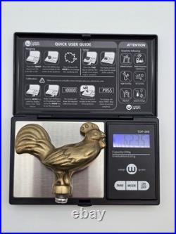 Very RARE HTF Genuine Staub Chicken Rooster Limited Brass Dutch Oven Knob