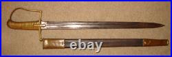 Very RARE Imperial German Unit Marked P. A. 3 Brass Hilt, D Guard Short Sword