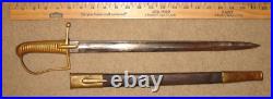 Very RARE Imperial German Unit Marked P. A. 3 Brass Hilt, D Guard Short Sword