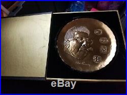 Very RARE The Chief ART ROONEY PITTSBURGH STEELERS solid brass plate 4x SB withbox