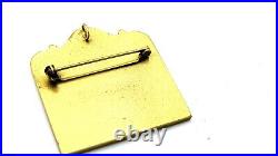 Very RARE Unusual ORNATE Vtg FAIRFAX Family Crest Brass Pin Brooch Pendant