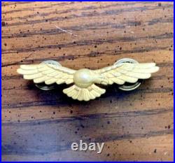 Very RARE WWI French Pilot's Wings, Brass, Screw-Back Badge, 5.5 CM (2.16)