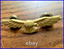 Very RARE WWI French Pilot's Wings, Brass, Screw-Back Badge, 5.5 CM (2.16)