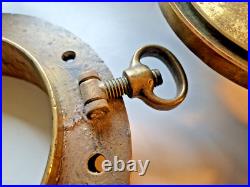 Very Rare 1800s Pair of Antique Ship Bronze 10 Portholes + Storm Covers Brass