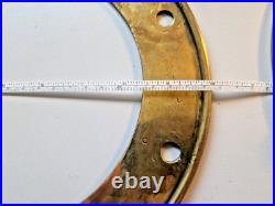 Very Rare 1800s Pair of Antique Ship Bronze 10 Portholes + Storm Covers Brass