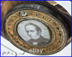 Very Rare 1860 Campaign Ferrotype Tintype Token John Bell & Edward Everett